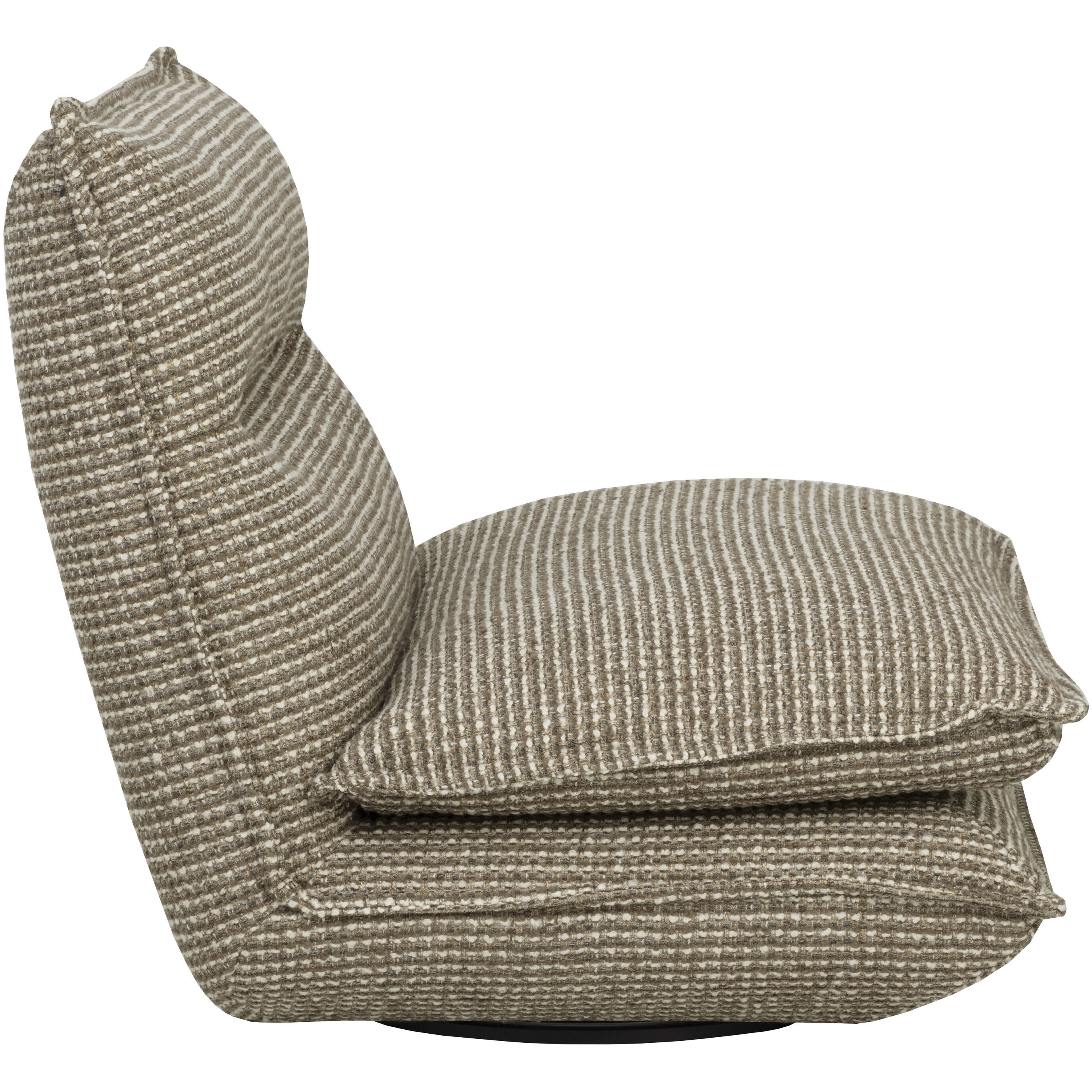 Colson Torched Meringue Swivel Armless Chair